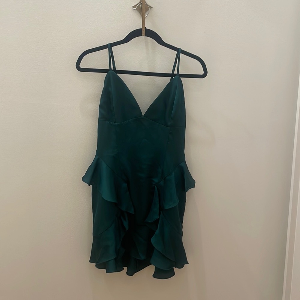 Nookie Ashton minidress emerald green xs